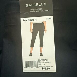 Rafaella Black Comfort Capri Pants